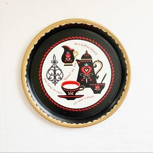 Vintage Mid Century Coffee Tea large metal tin